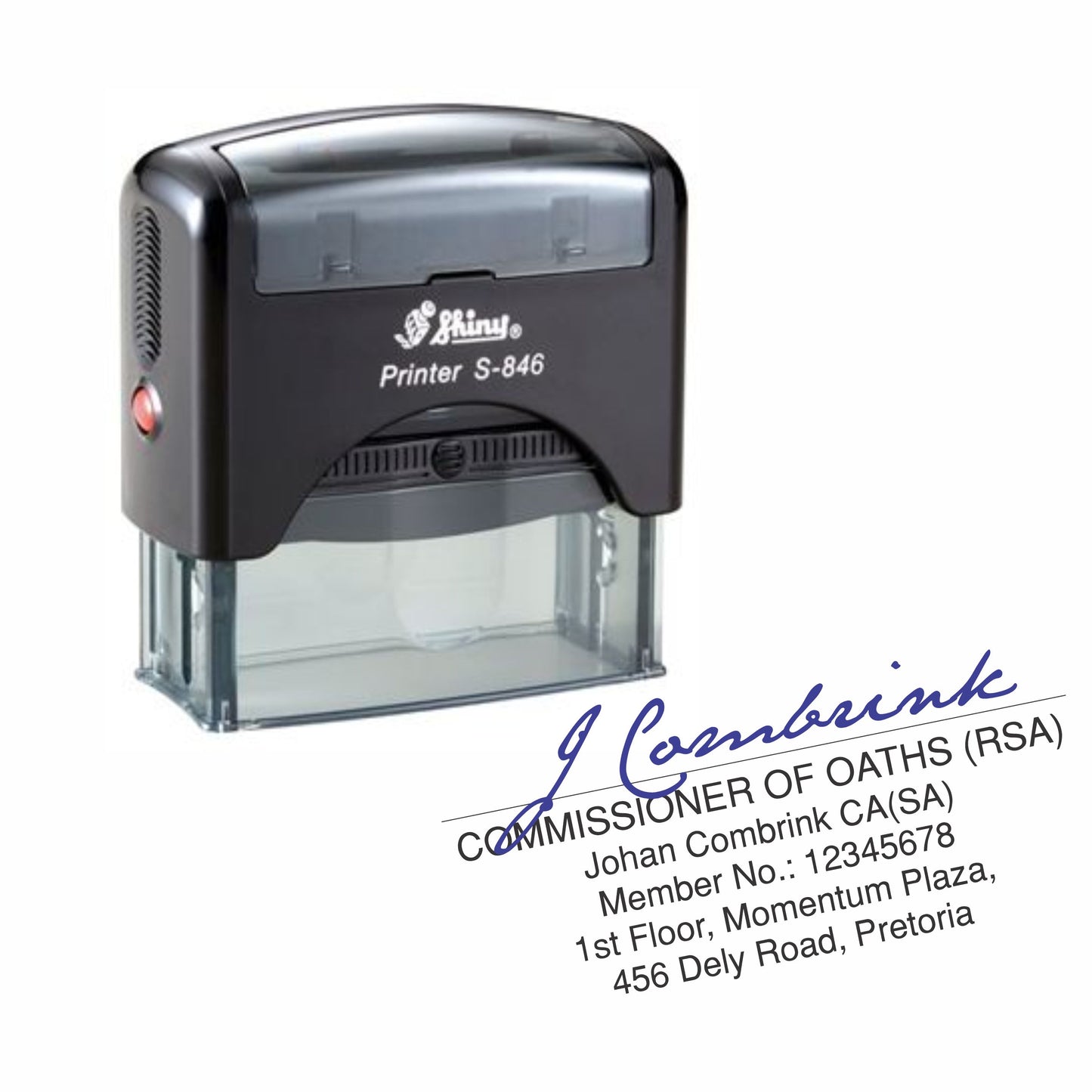 Commissioner of Oaths 3 Stamp Set | Shiny (self-inking)