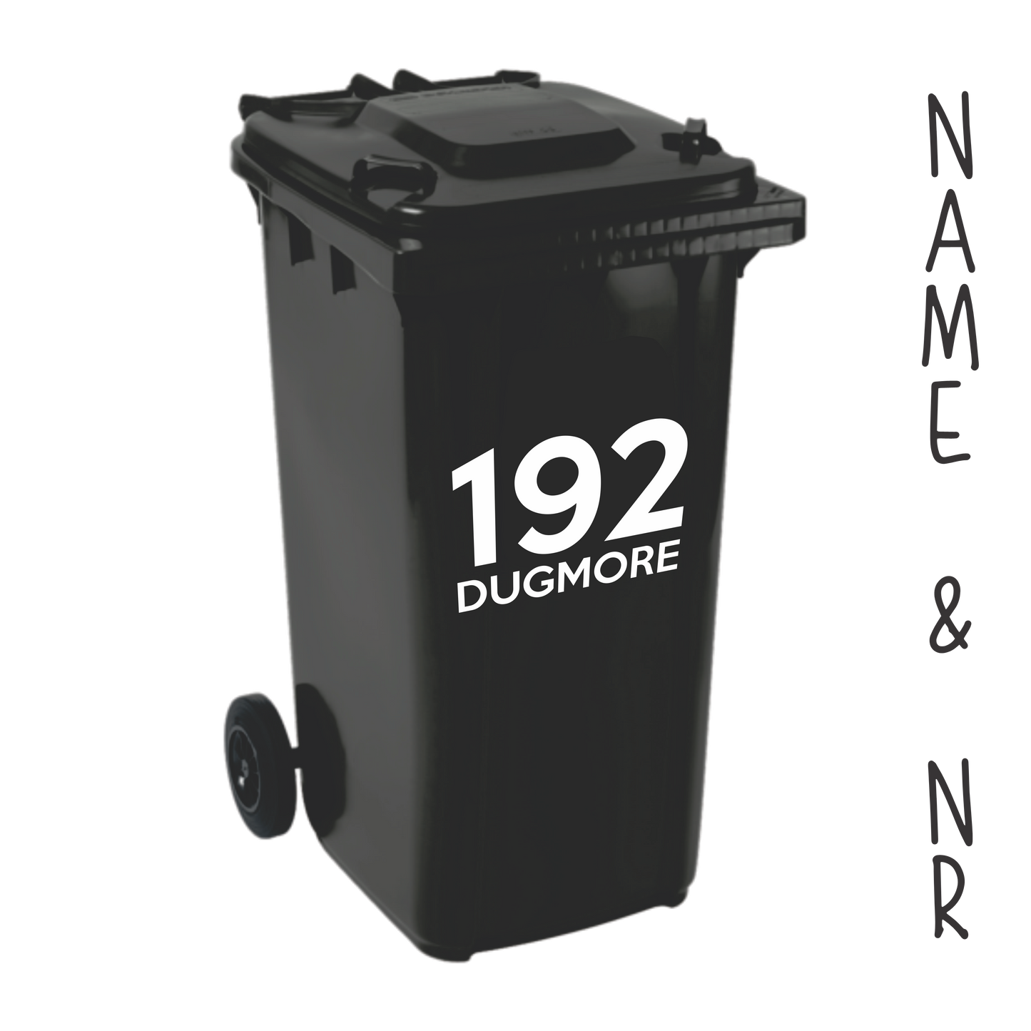 Garbage Bin Stickers - Address Cutout (White)