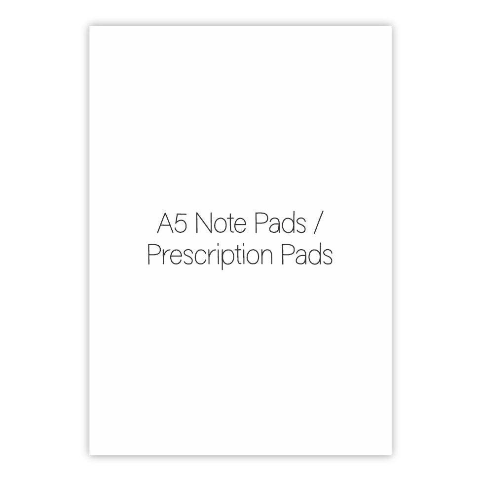 A5 Prescription Pads - Single Sided