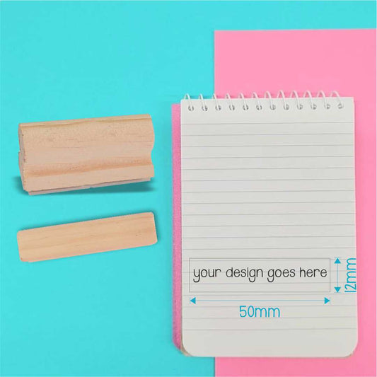 Wooden Stamp - personalised 12x50mm rectangle