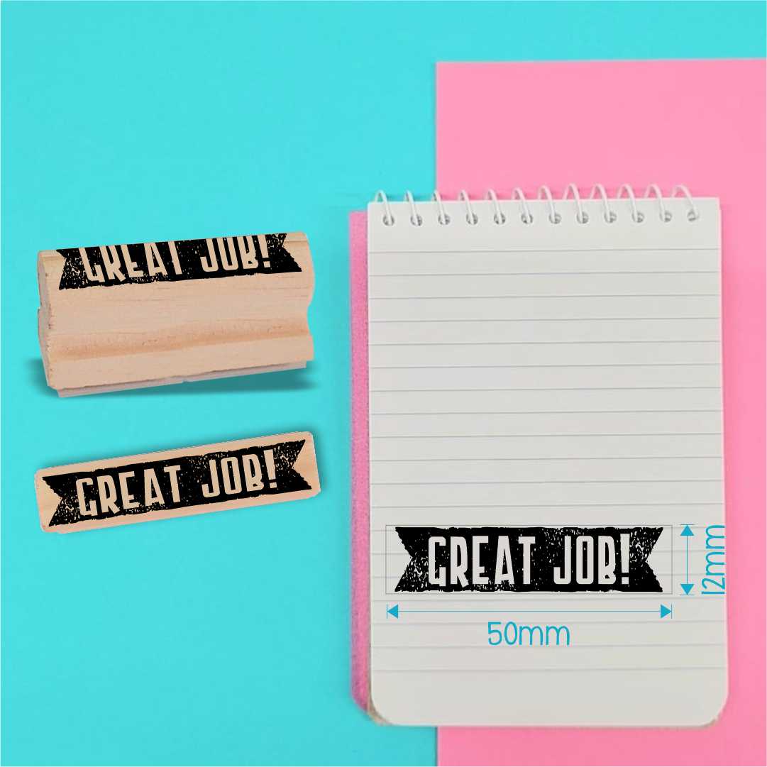 Wooden Stamp - personalised 12x50mm rectangle