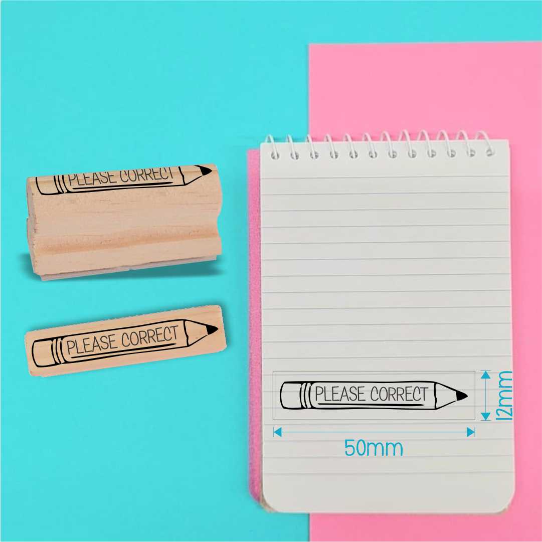 Wooden Stamp - personalised 12x50mm rectangle