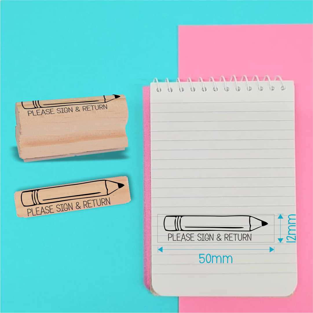 Wooden Stamp - personalised 12x50mm rectangle