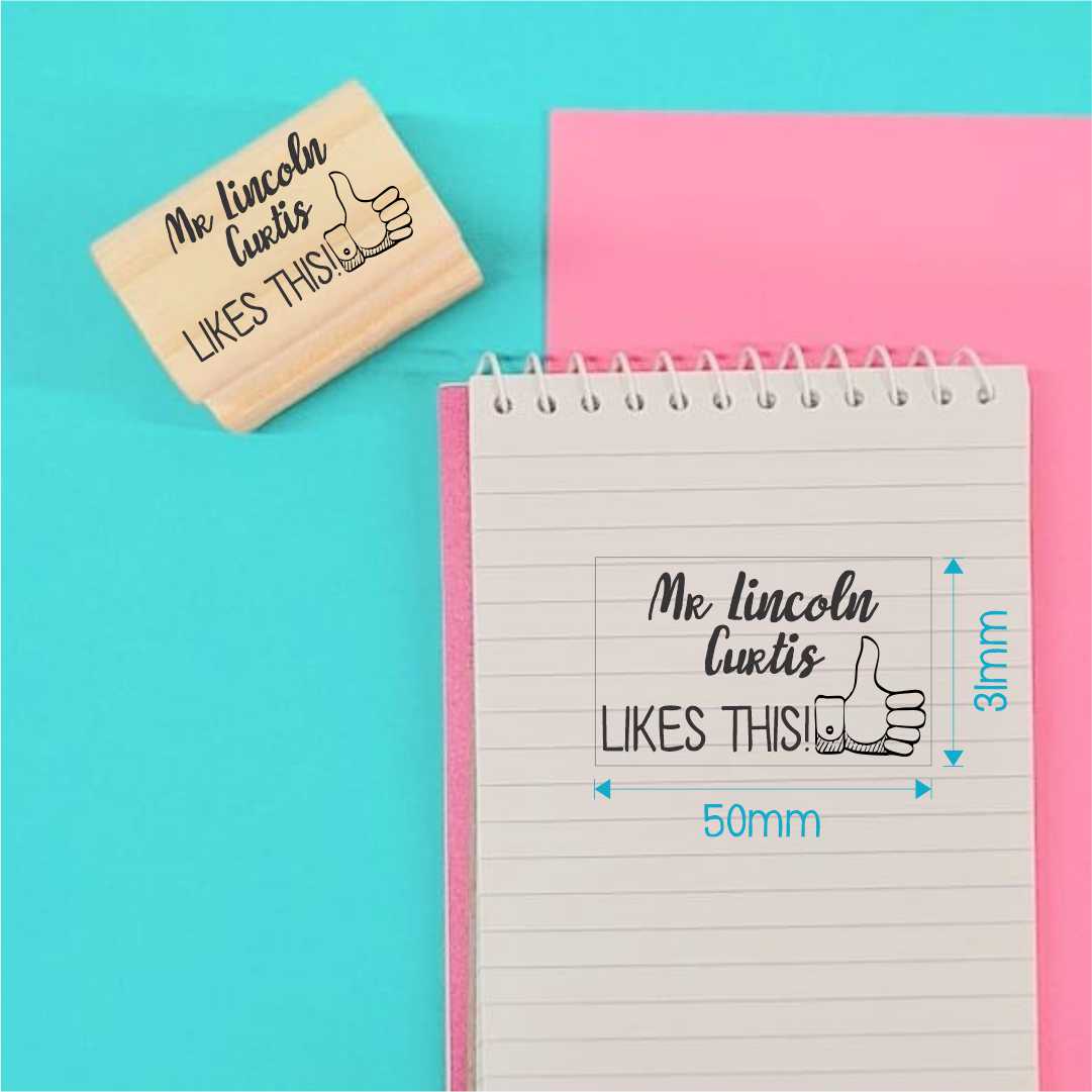 Wooden Stamp - personalised 31x50mm rectangle