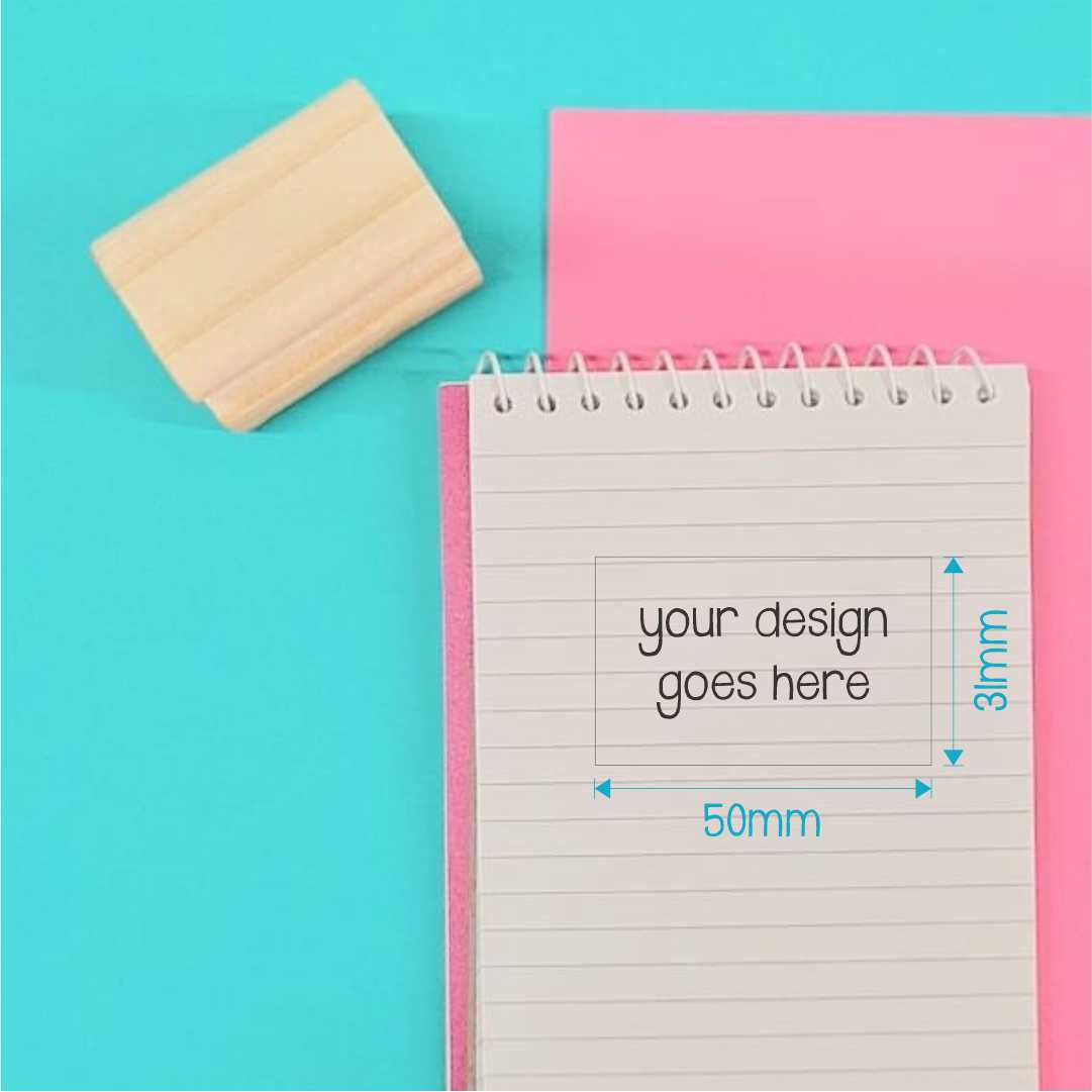 Wooden Stamp - personalised 31x50mm block