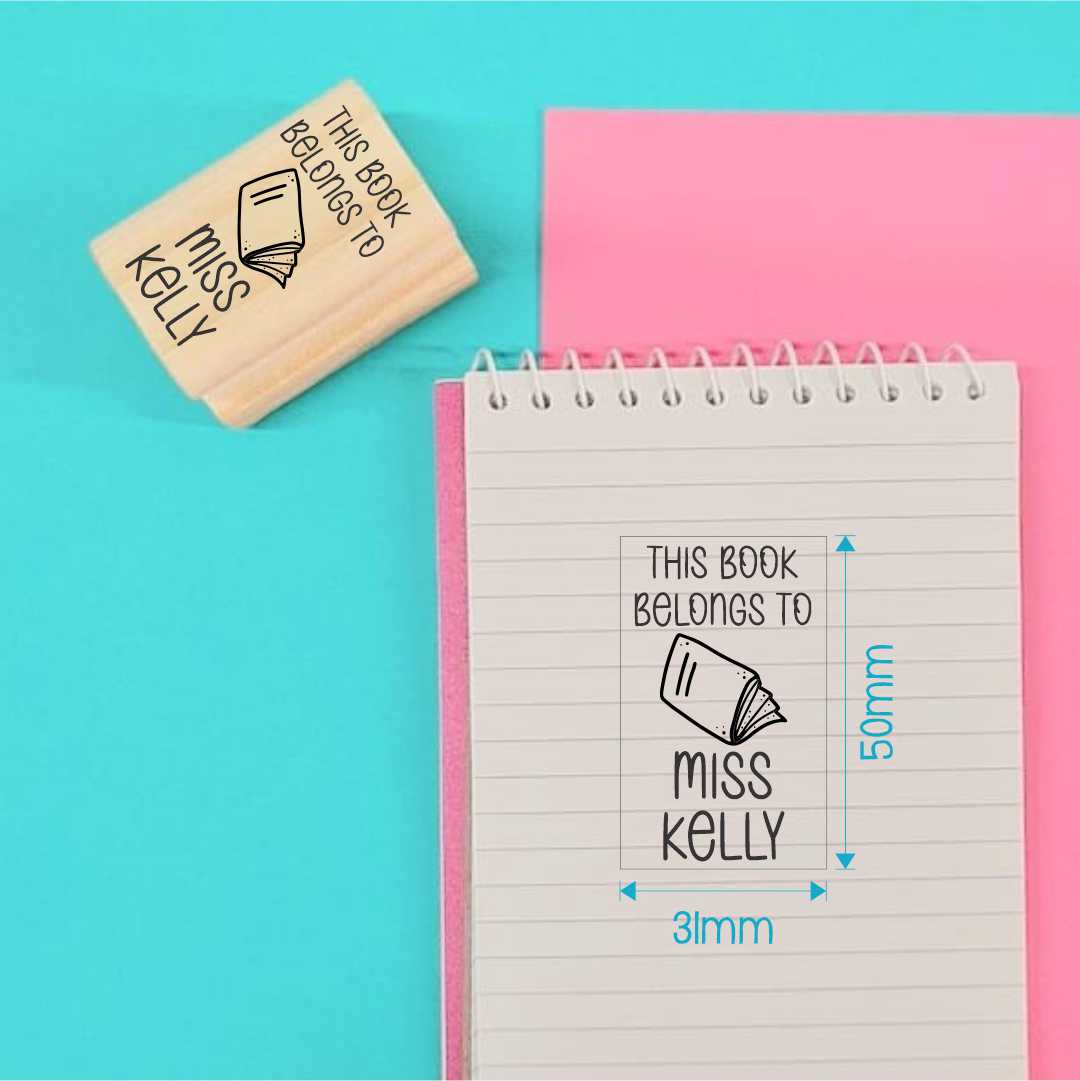 Wooden Stamp - personalised 31x50mm rectangle
