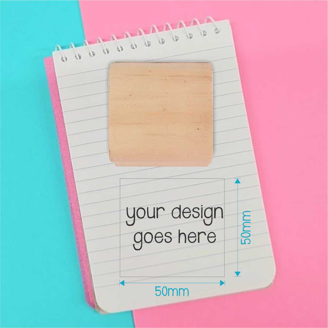 Wooden Stamp - personalised 50x50mm block