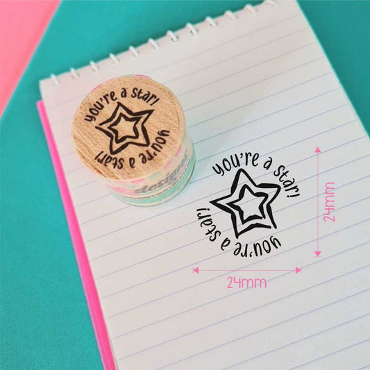 Hand-Held Teacher Stamp - 24x24mm round