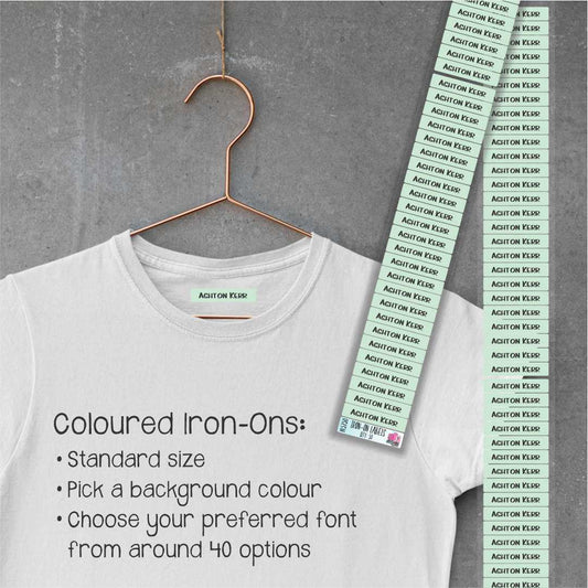 Iron-On Labels - Coloured