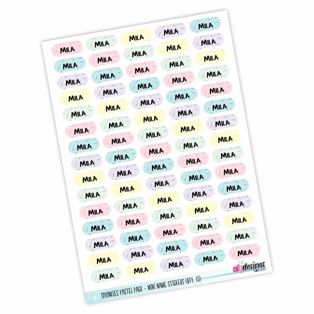Mini Stickers - Various Options Available
