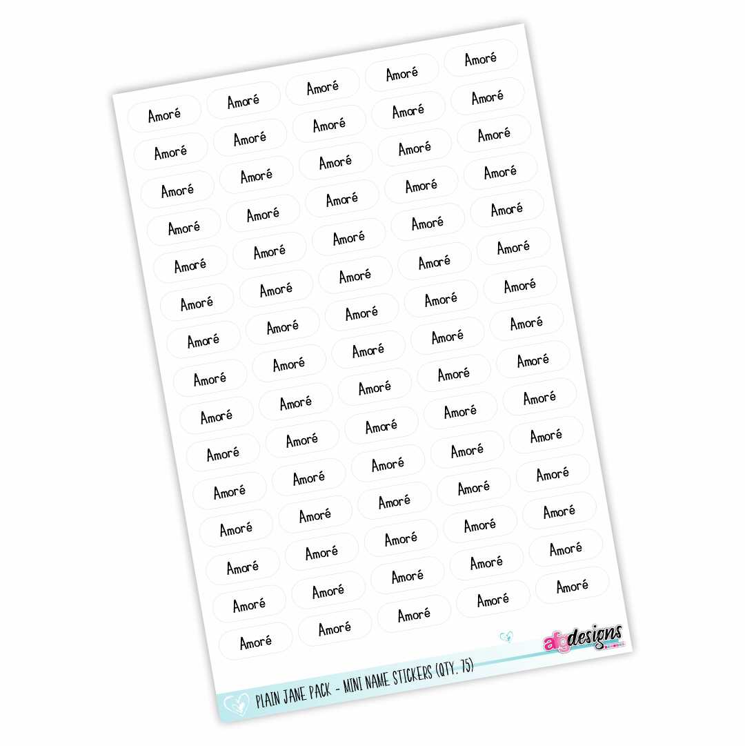 Mini Stickers - Various Options Available