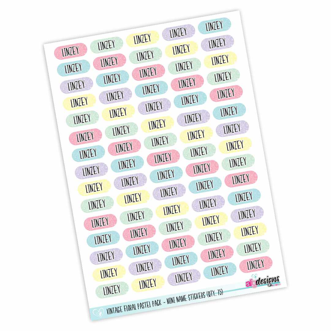 Mini Stickers - Various Options Available