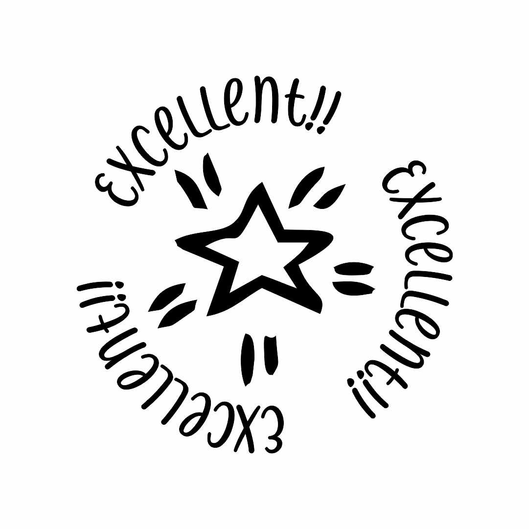 Wooden Teacher Stamp - standard 20x20mm round