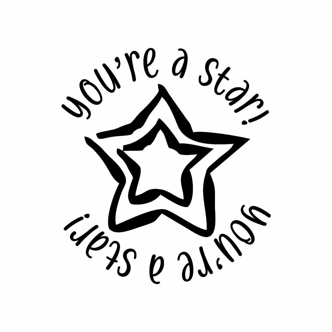 Wooden Teacher Stamp - standard 20x20mm round