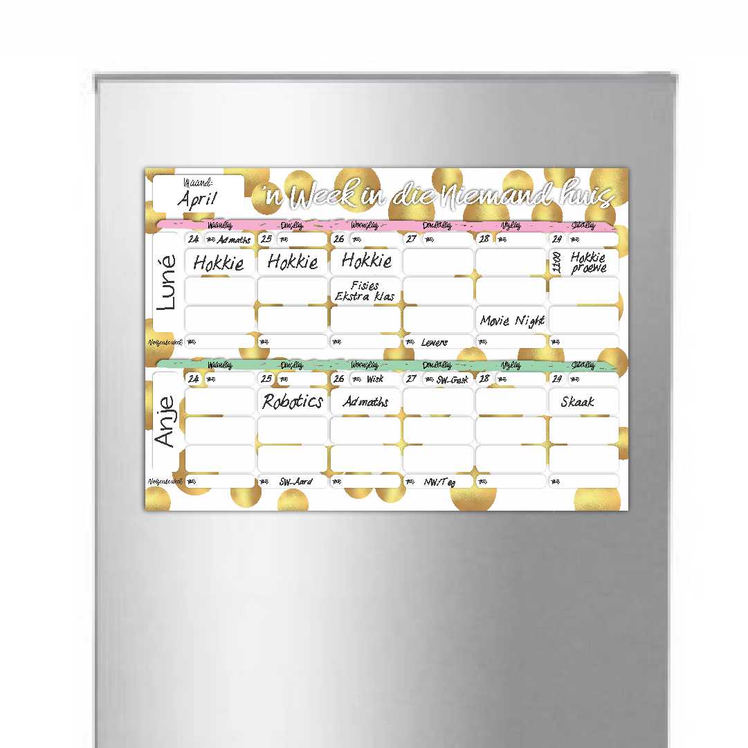Magnetic Weekly Planner