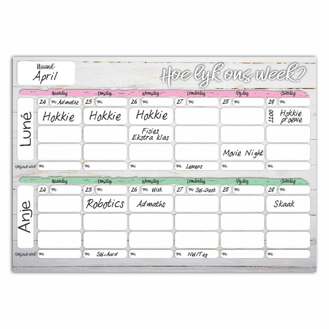 Magnetic Weekly Planner