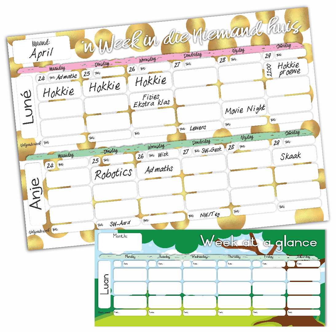 Magnetic Weekly Planner