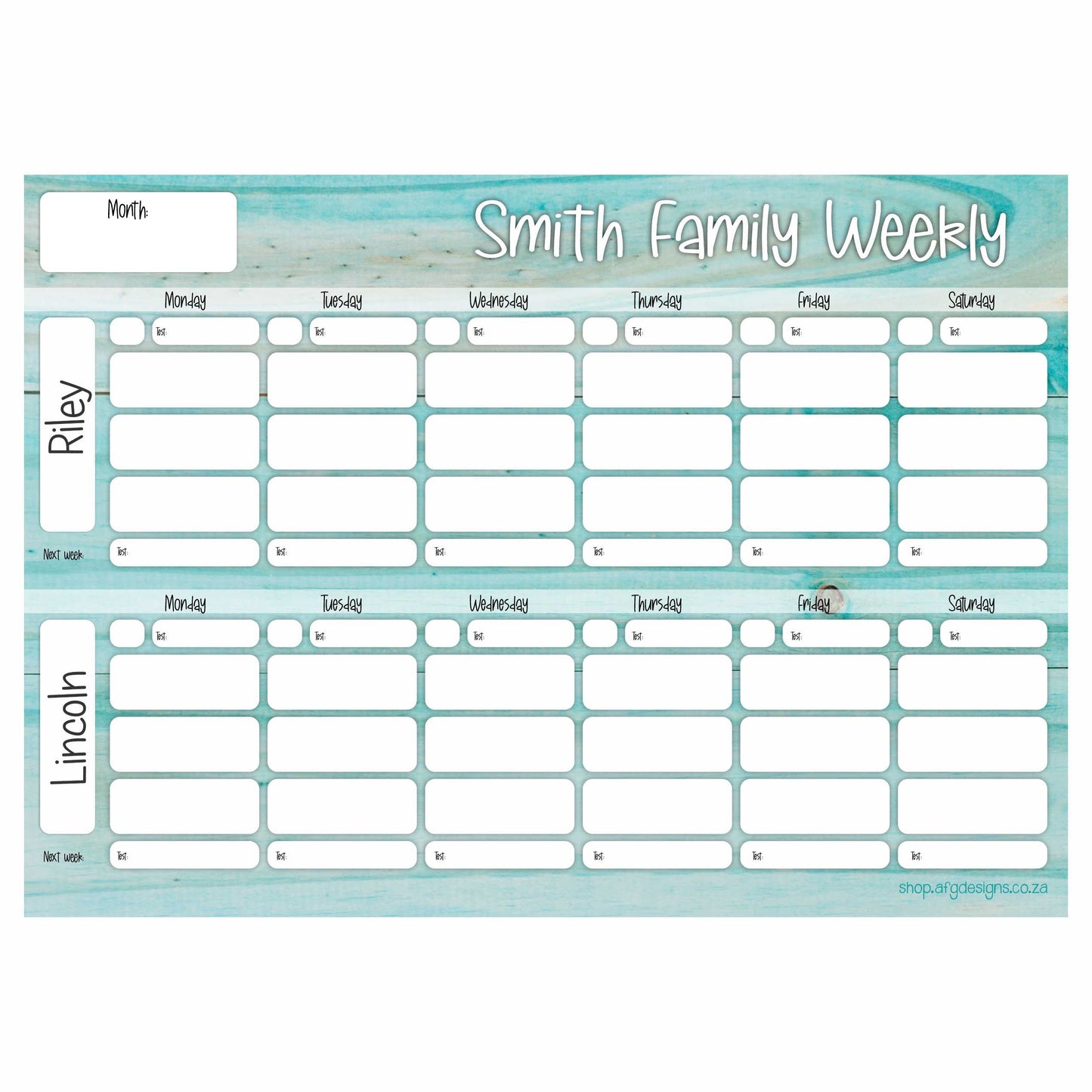 Magnetic Weekly Planner