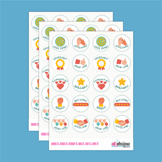 Teacher Stickers - Earthy Set (3 sheets)