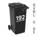 Garbage Bin Stickers - Address Cutout (White)