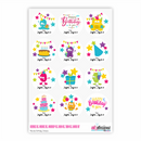 Gift Stickers - Birthday Monsters