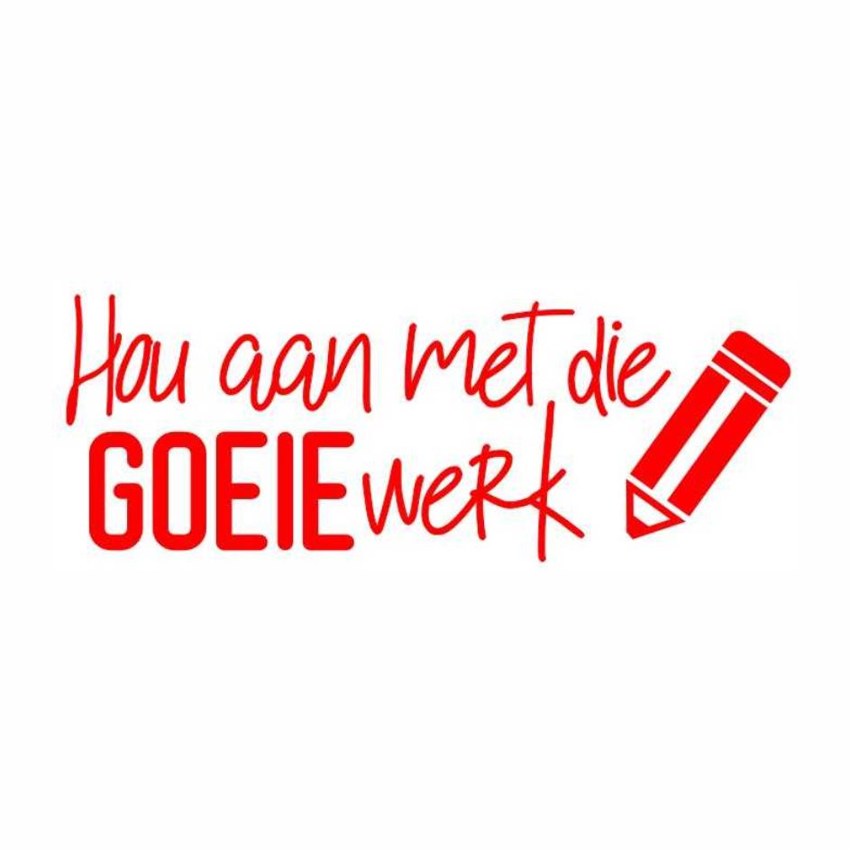 Trodat Ready-Made Stamp: Hou aan met die goeie werk (S508)