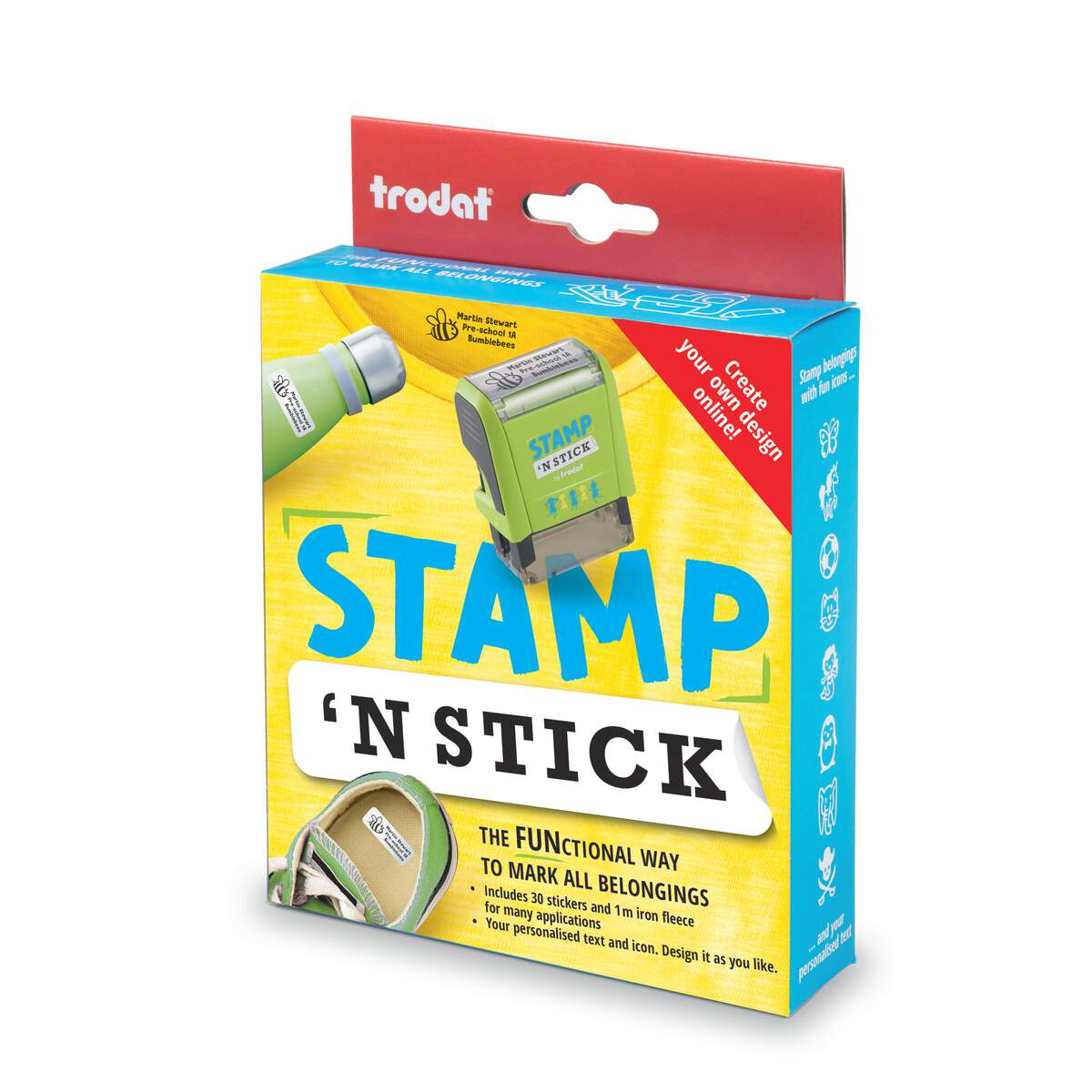 Trodat Clothing Stamp - Stamp n Stick Single Design