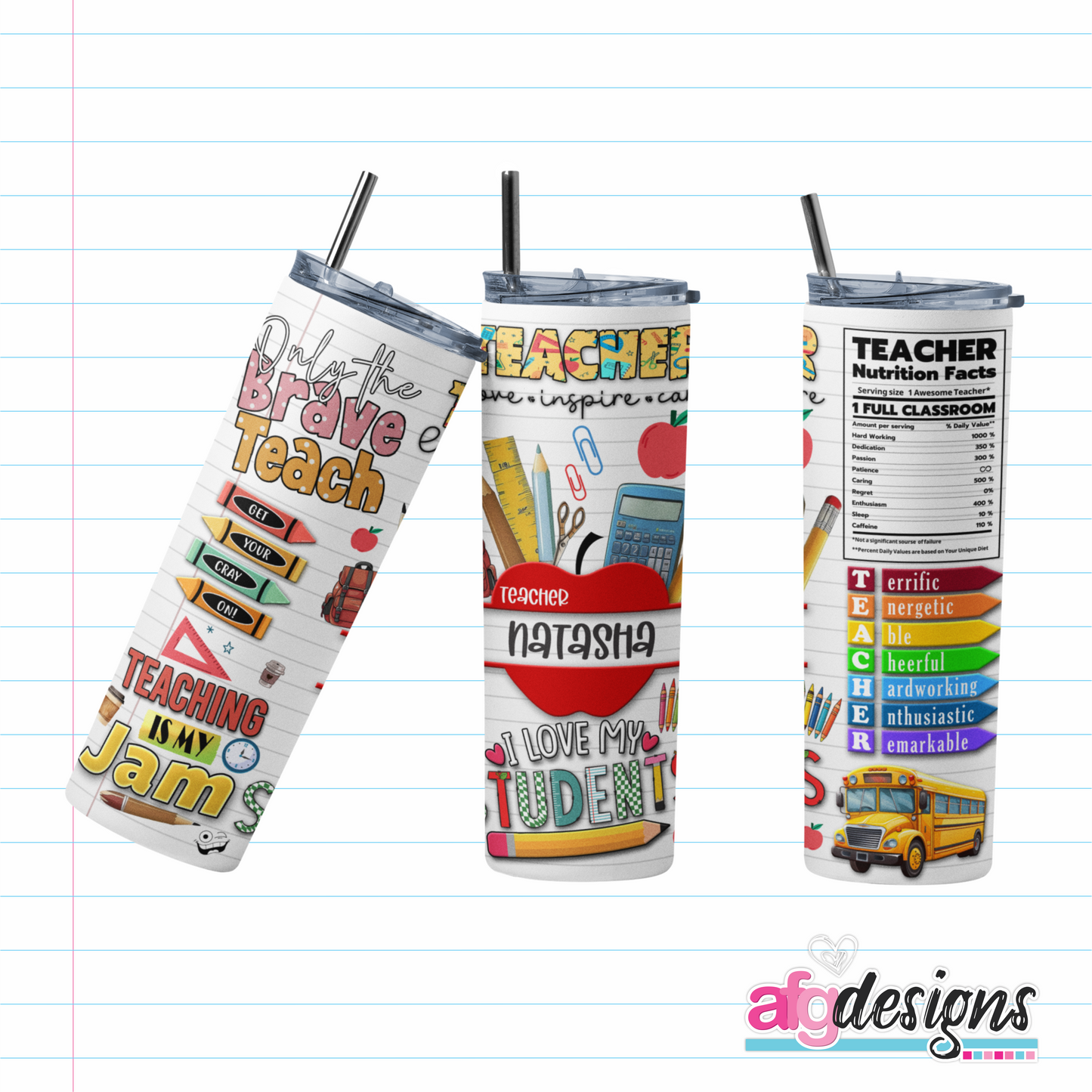 20oz Skinny Tumbler - Fully Customised & Personalised