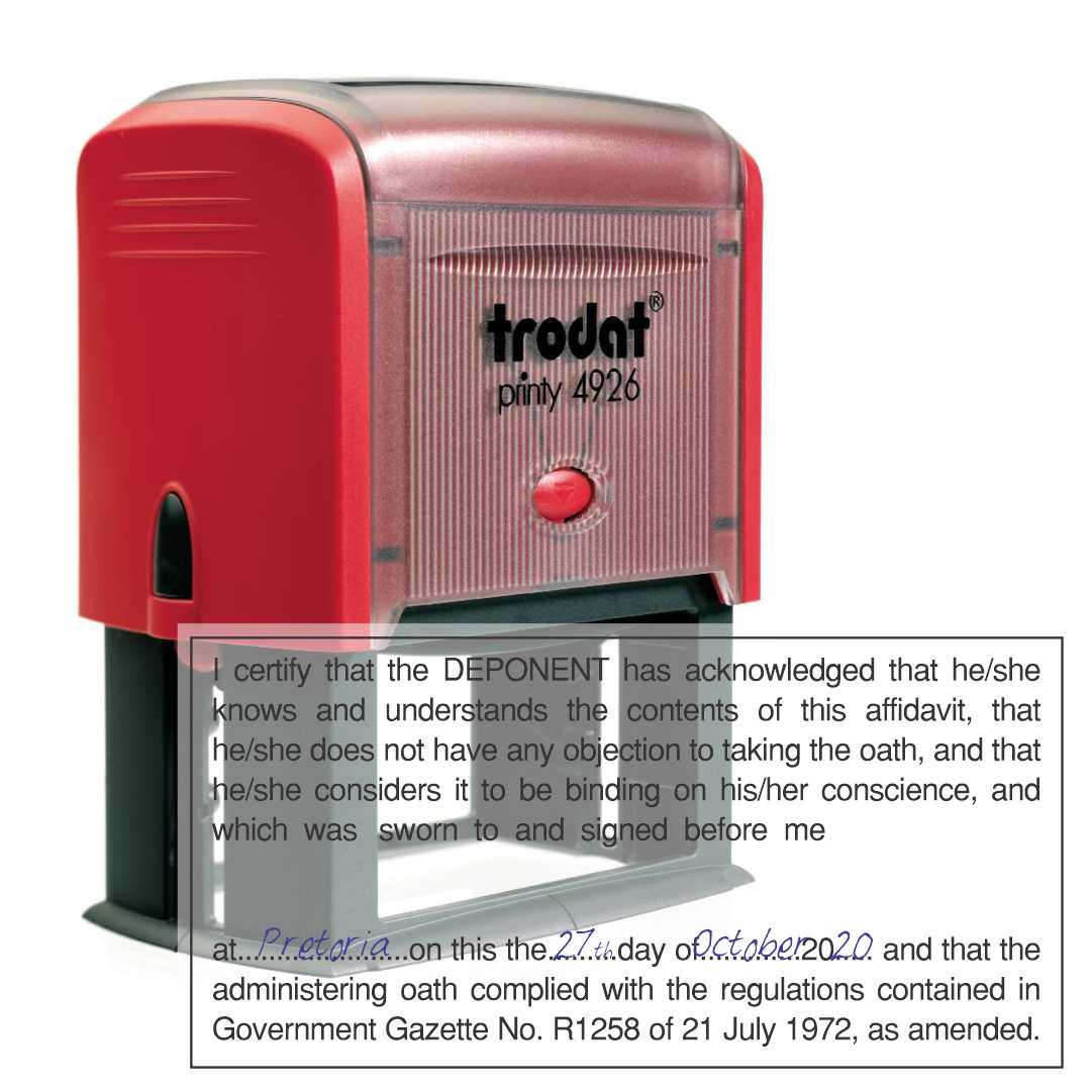 Commissioner of Oaths 3 Stamp Set (self-inking)