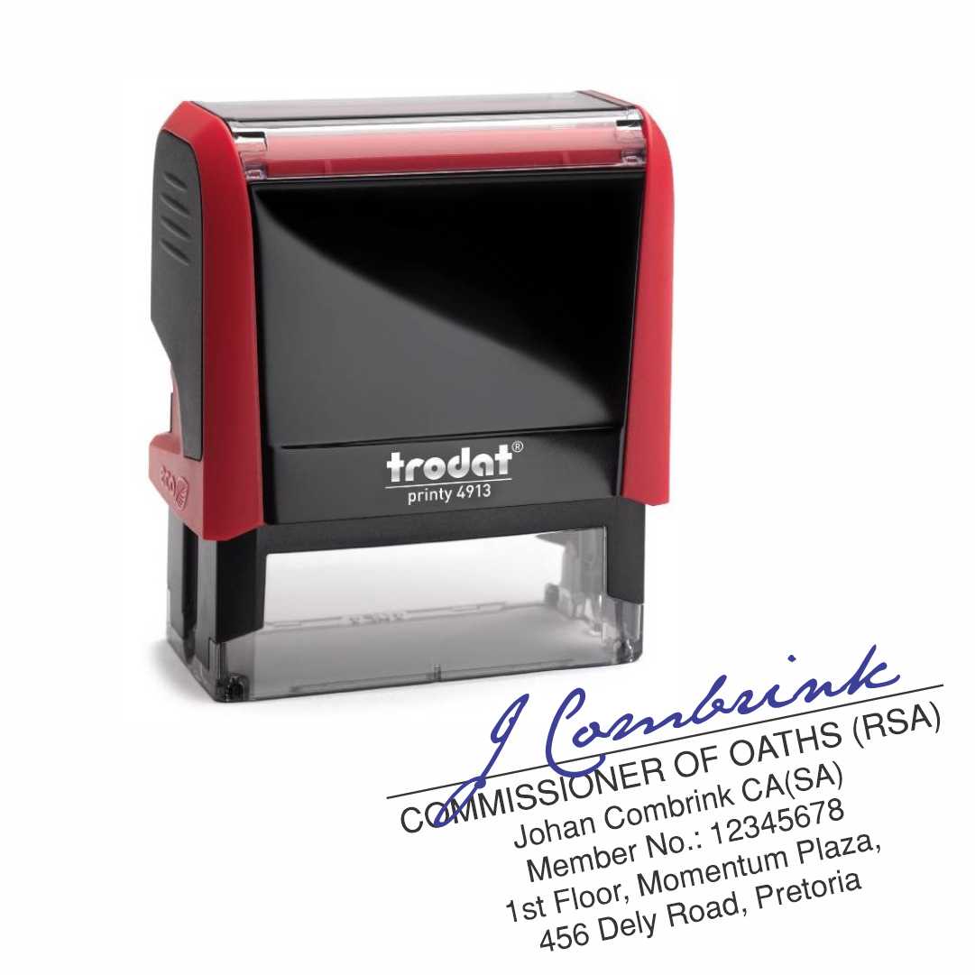 Commissioner of Oaths 3 Stamp Set | Trodat (self-inking) – AFG Designs