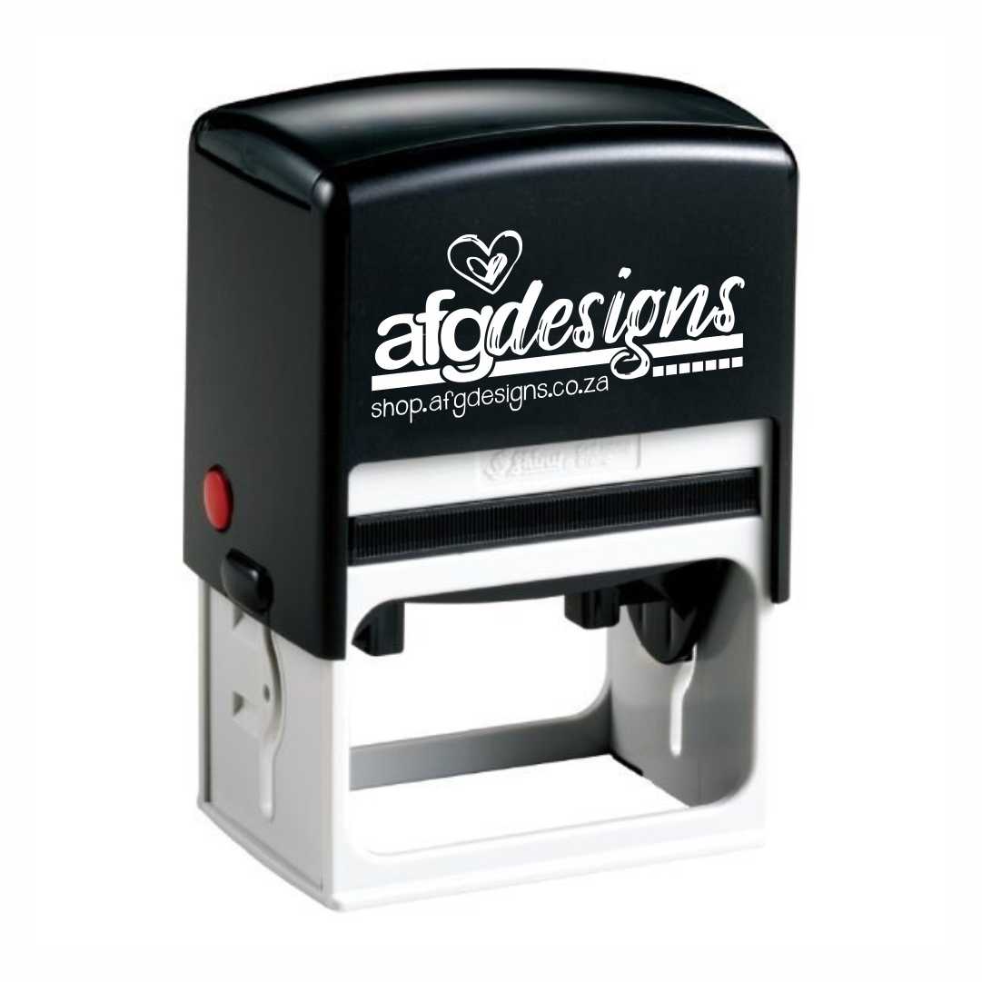 Shiny 50x30mm Self-Inking Stamp - Custom