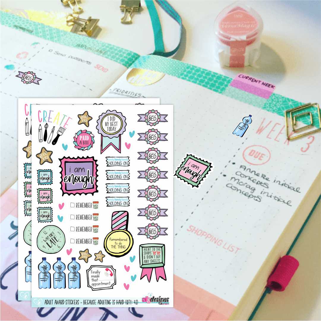 Adult Award Planner Stickers (Set of 2)