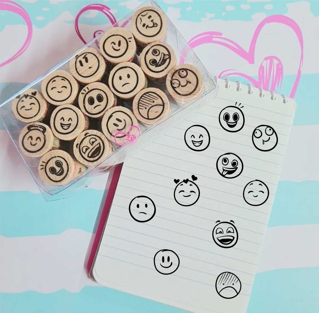 Emoji Hand-Held Stamp (set of 15)