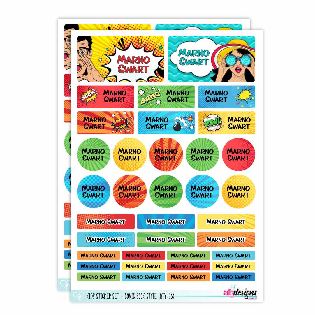 Kids Variety Sticker Sets – AFG Designs